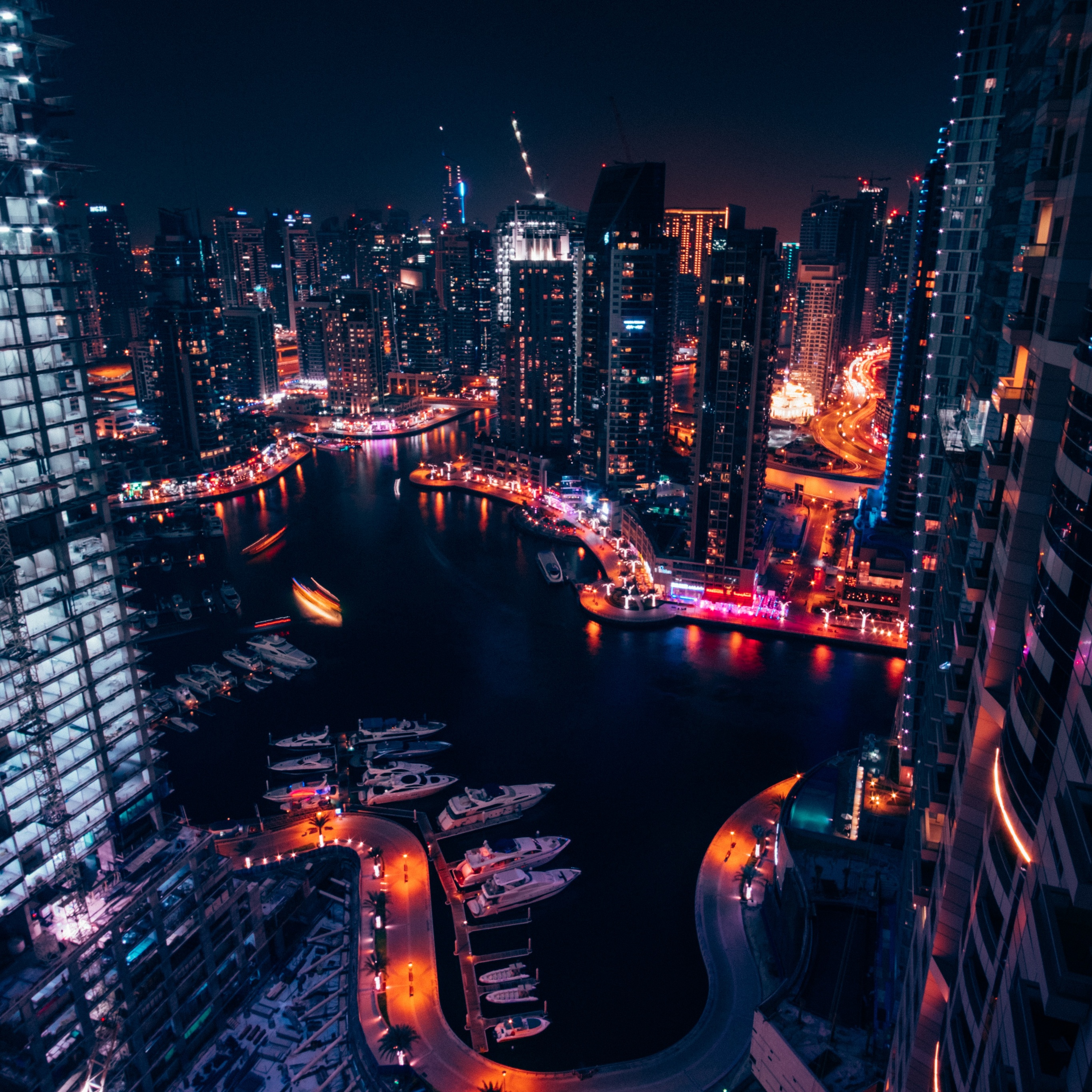 Dubai Marina Wallpaper 4K, United Arab Emirates, World