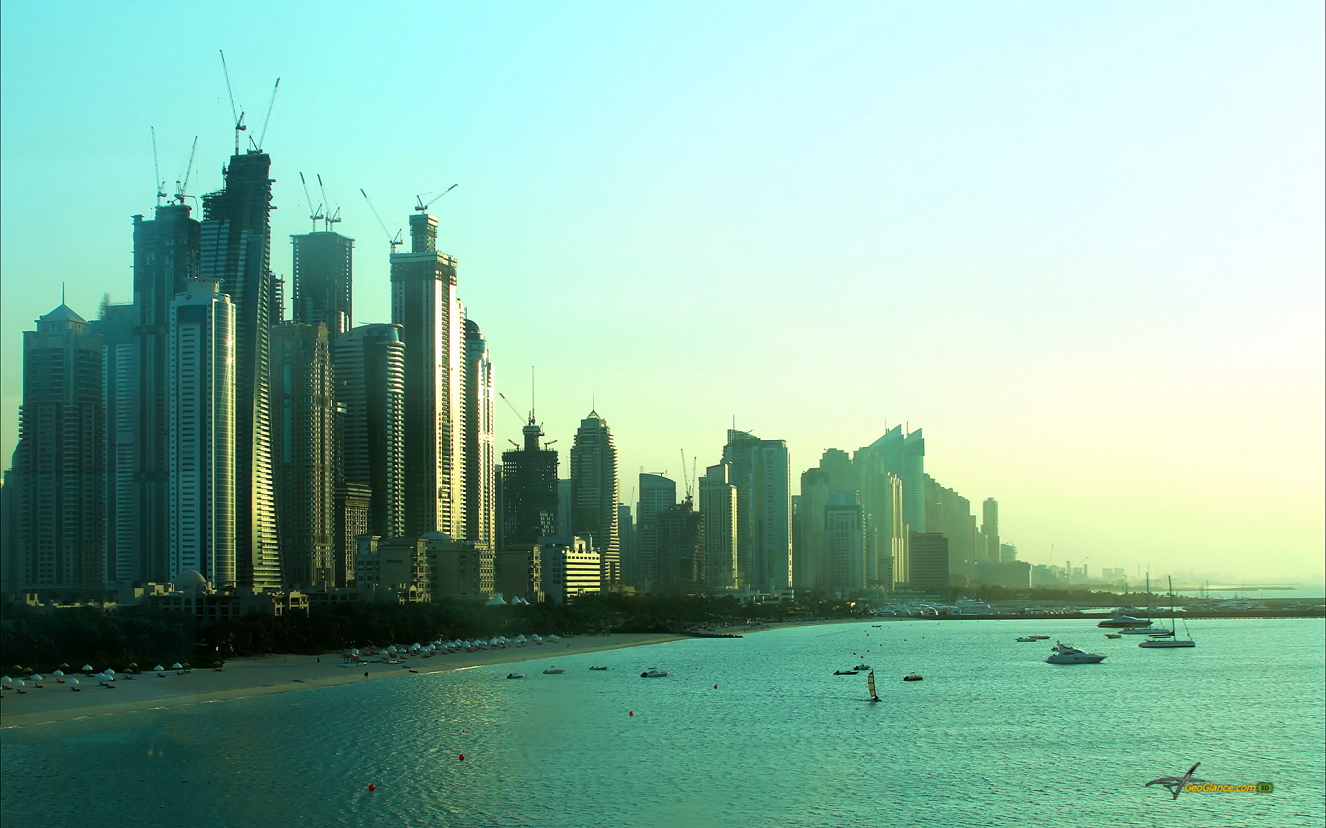 Dubai Marina Shore HD wallpaper