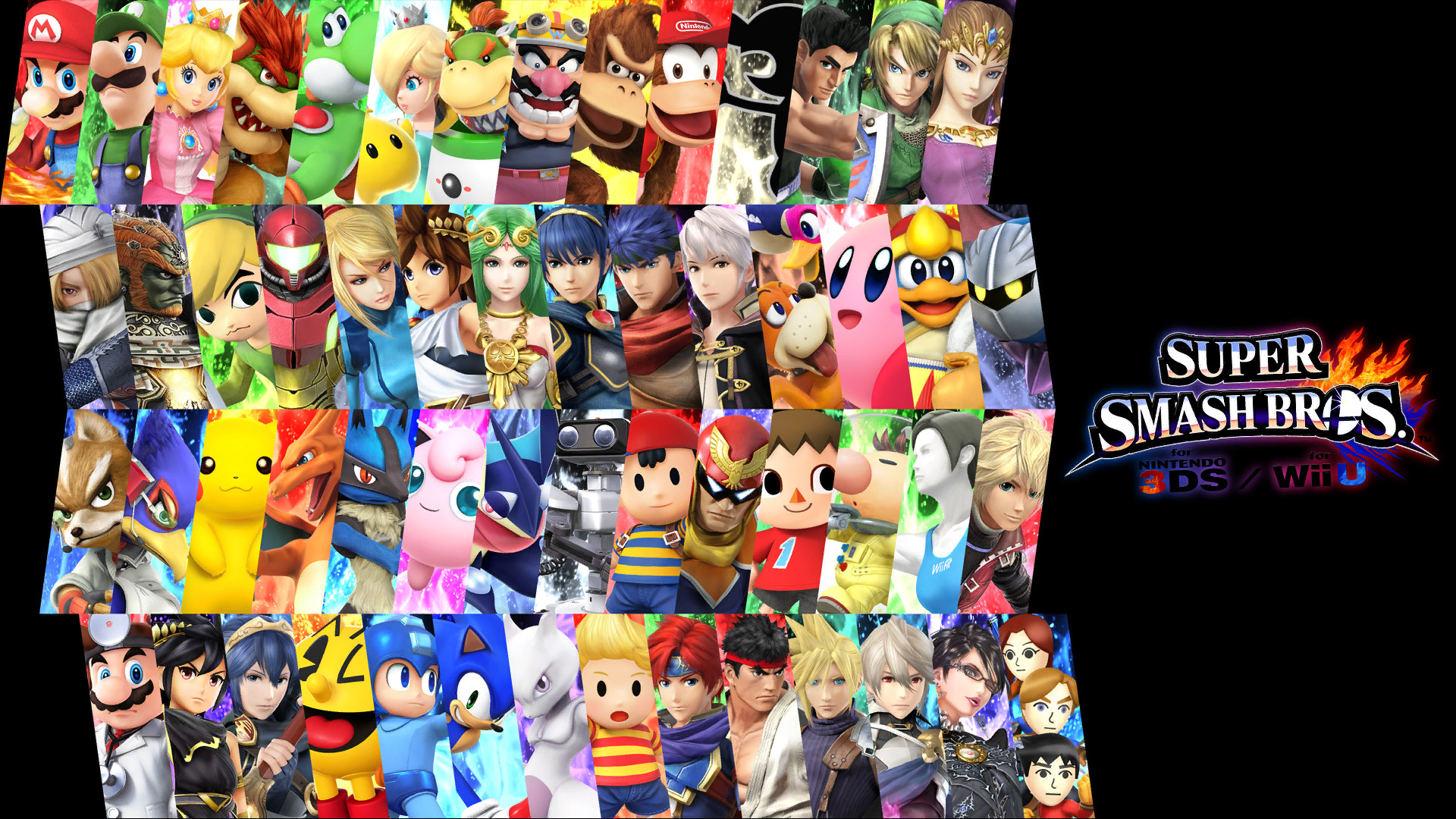Smash Roster Wallpaper Loading Screen [Super Smash Bros. (Wii U)] [Mods]