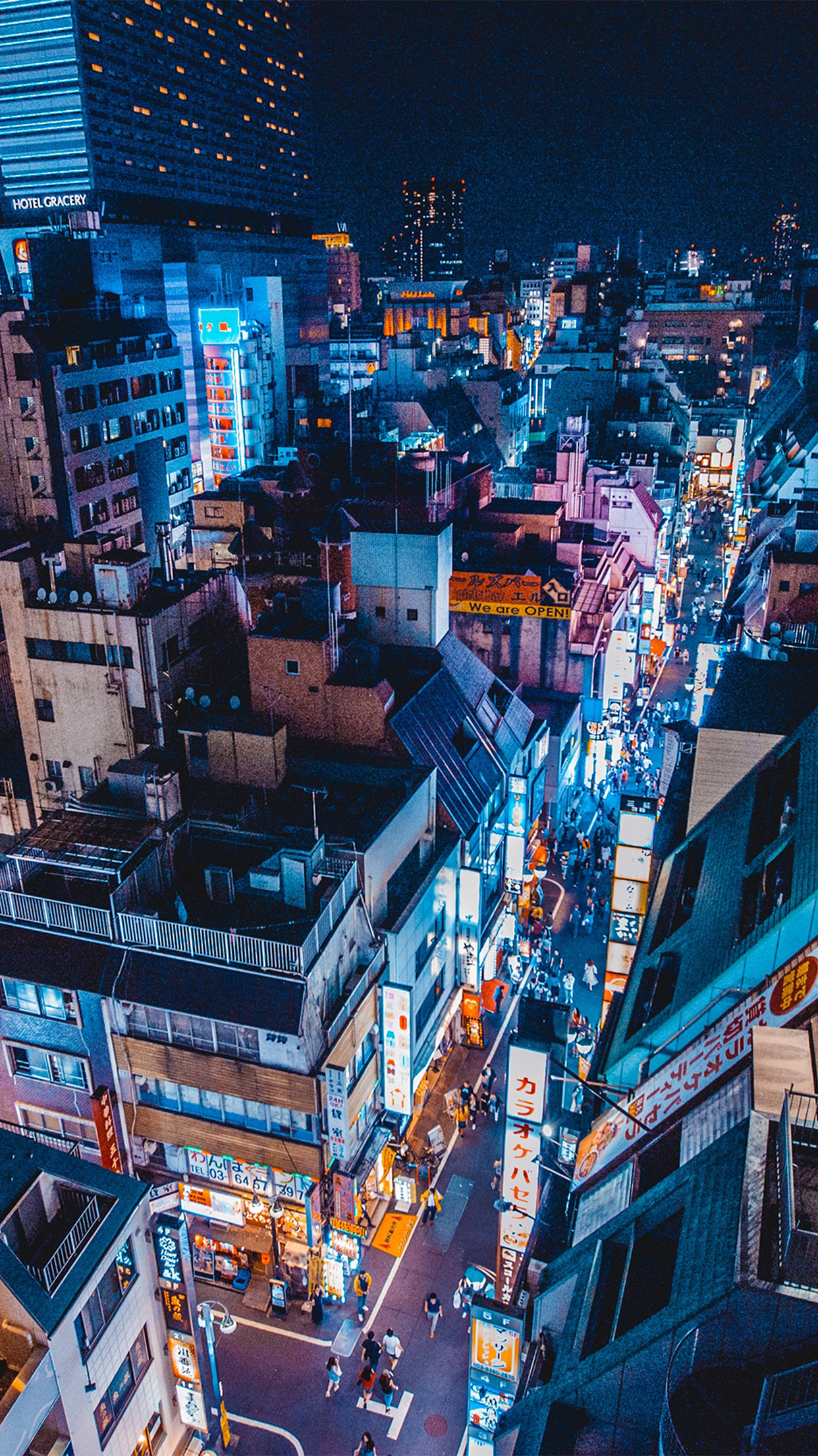 iPhone X wallpaper. city night blue nature