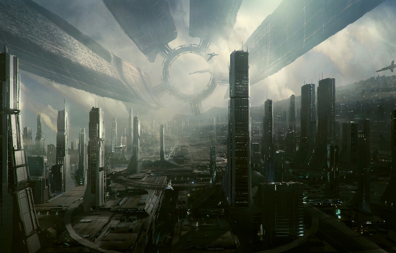 Wallpaper Graphics, The City, The City Of The Future, Hi Tech, Town, Cities, Art, Hi Fi Image For Desktop, Section Hi Tech