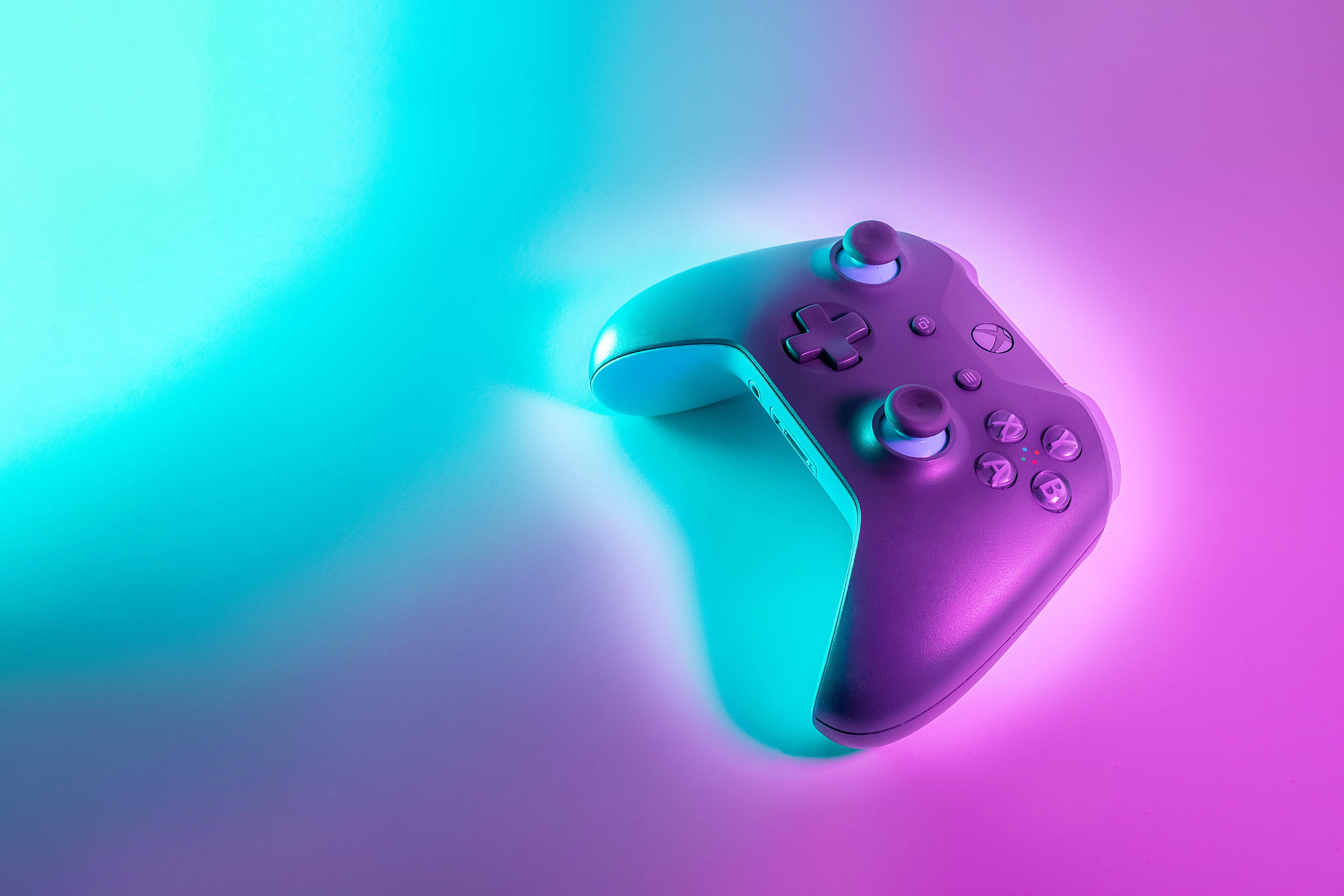 Download Gamer Xbox Controller In Neon Wallpaper