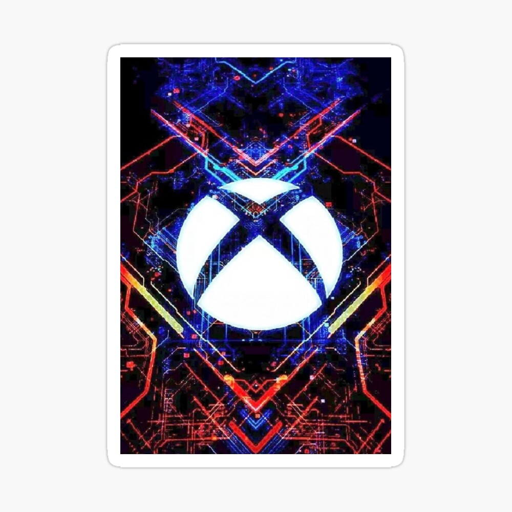 Neon Bright Colorful Xbox Logo Gamer Art Poster By 1st P Player