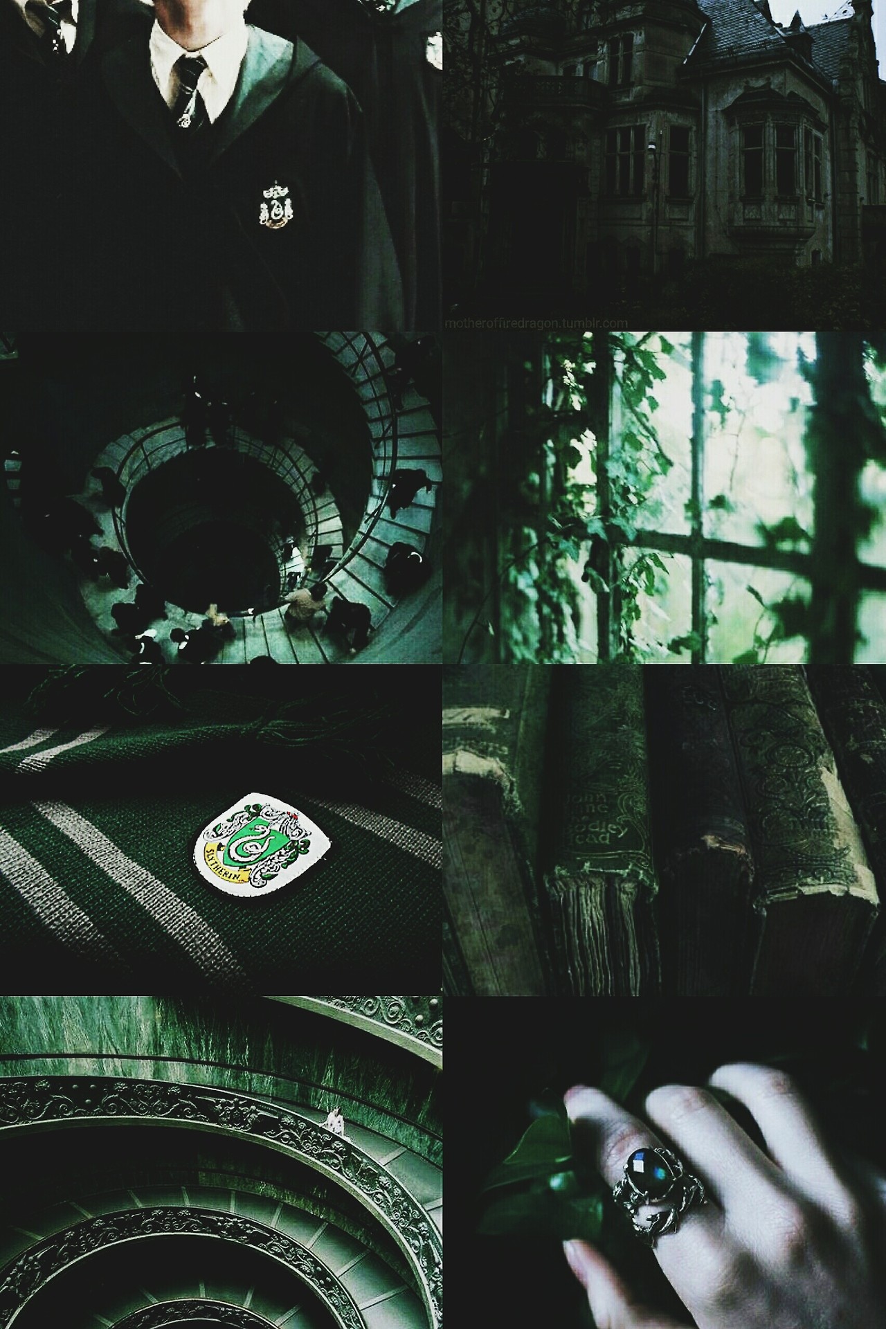 Slytherin House Pride Aesthetic Moodboard