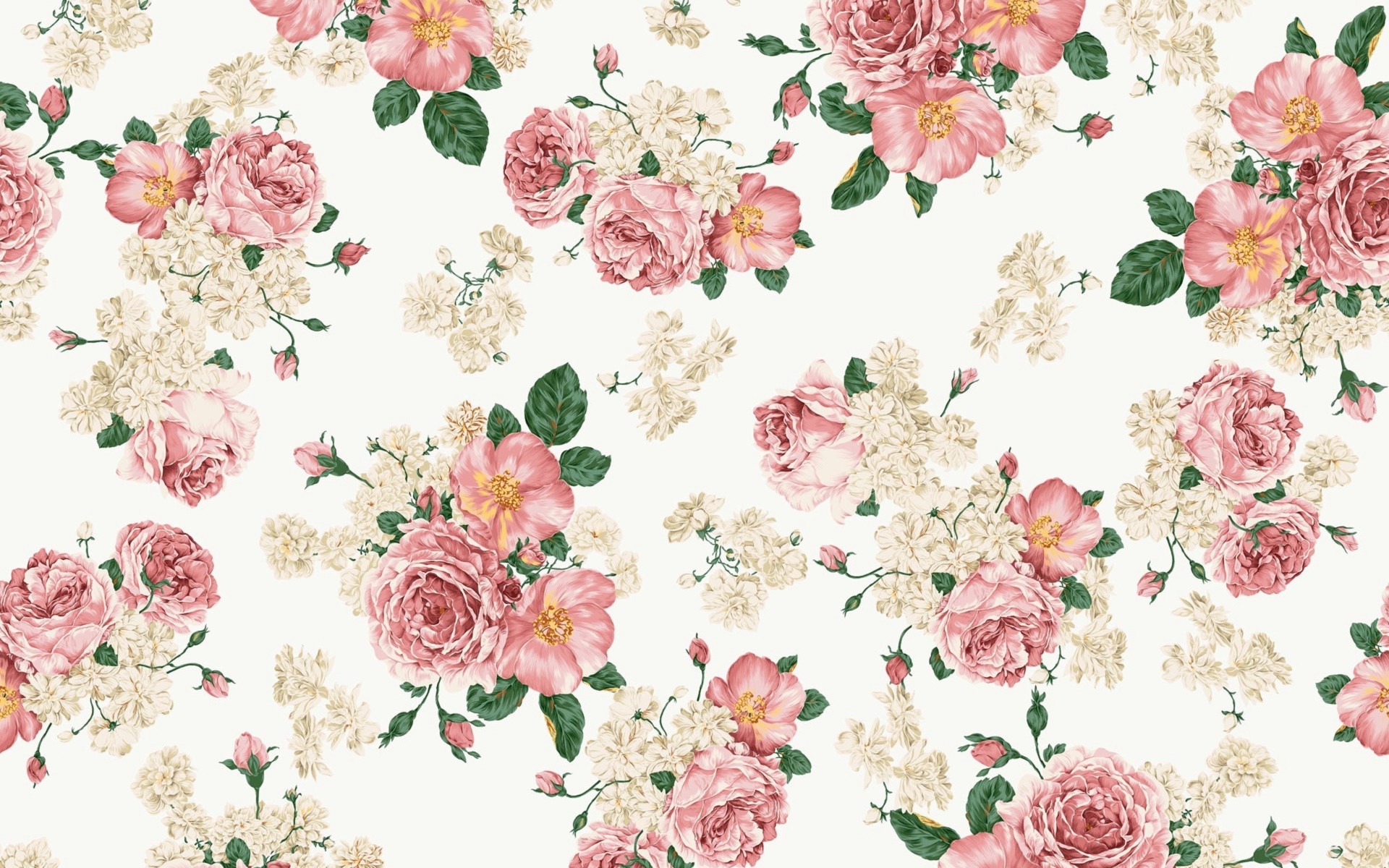 Vintage Flowers Wallpaper