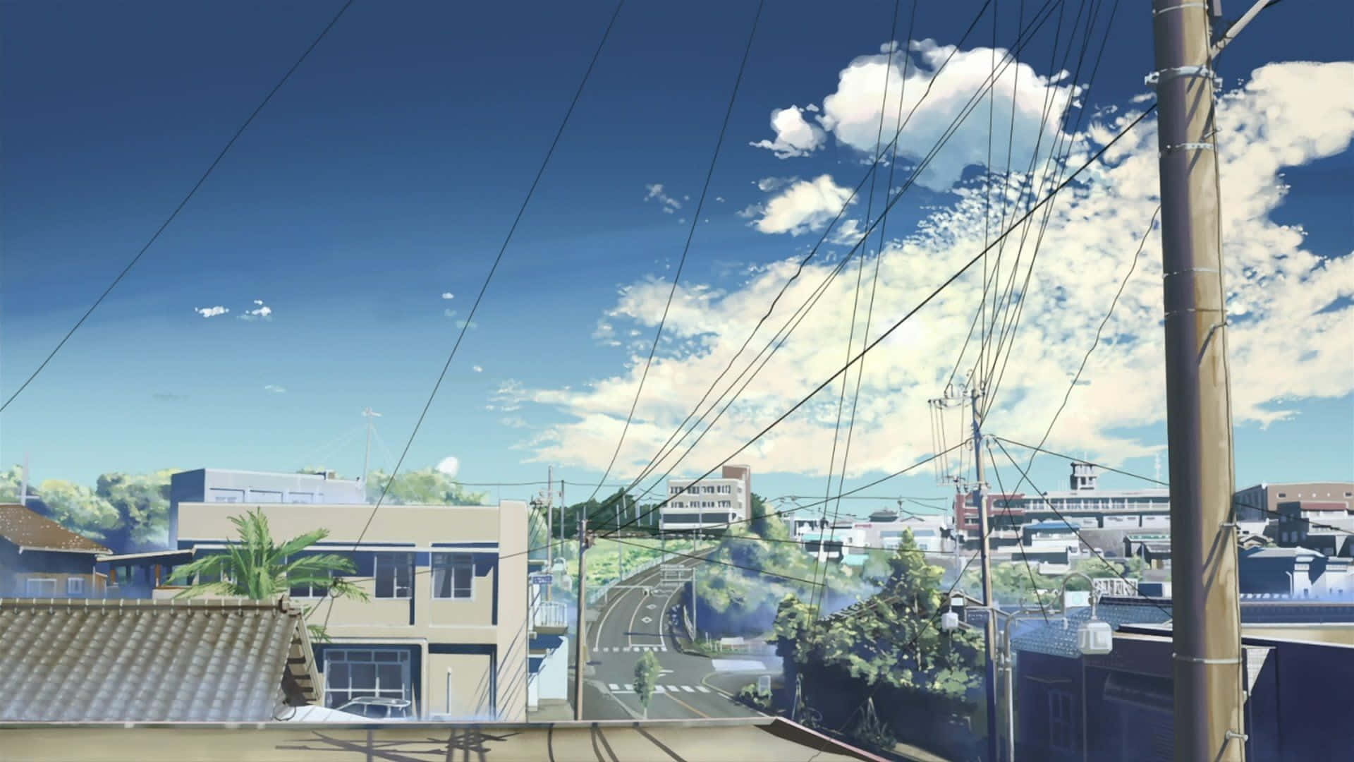 Download Blue Anime Aesthetic Desktop Wallpaper