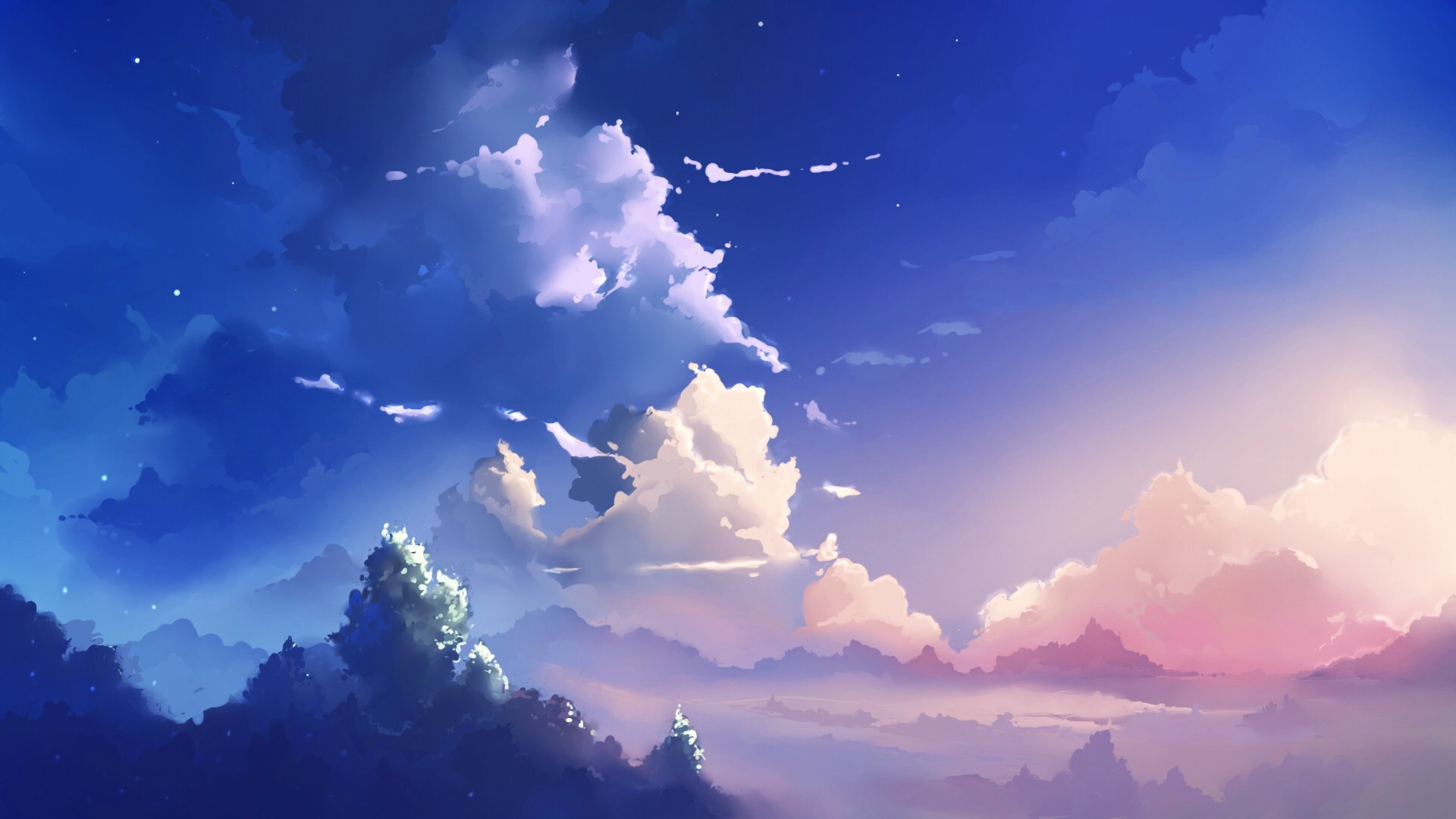 5 Centimeters Per Second, clouds, sky, Makoto Shinkai, blue, landscape, anime Gallery HD Wallpaper