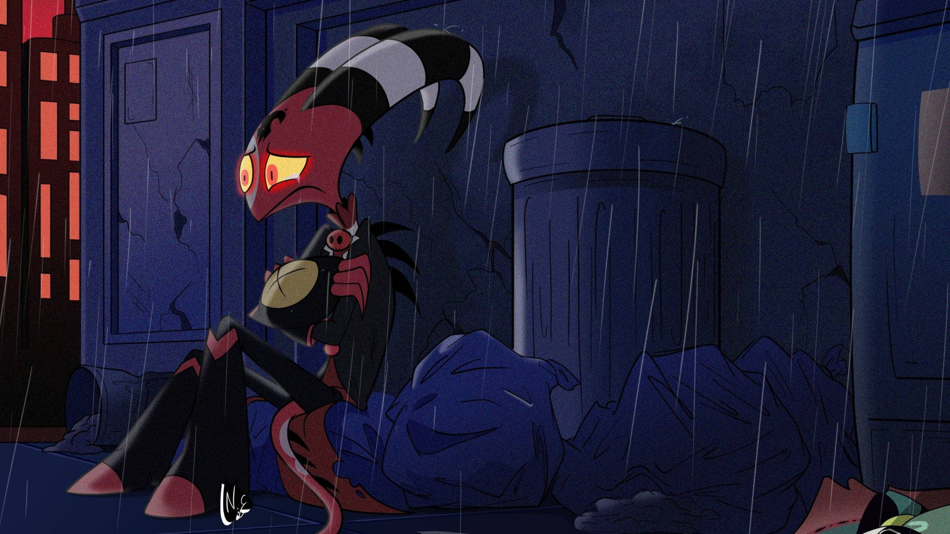 Download Helluva Boss Lonely Blitzo Wallpaper