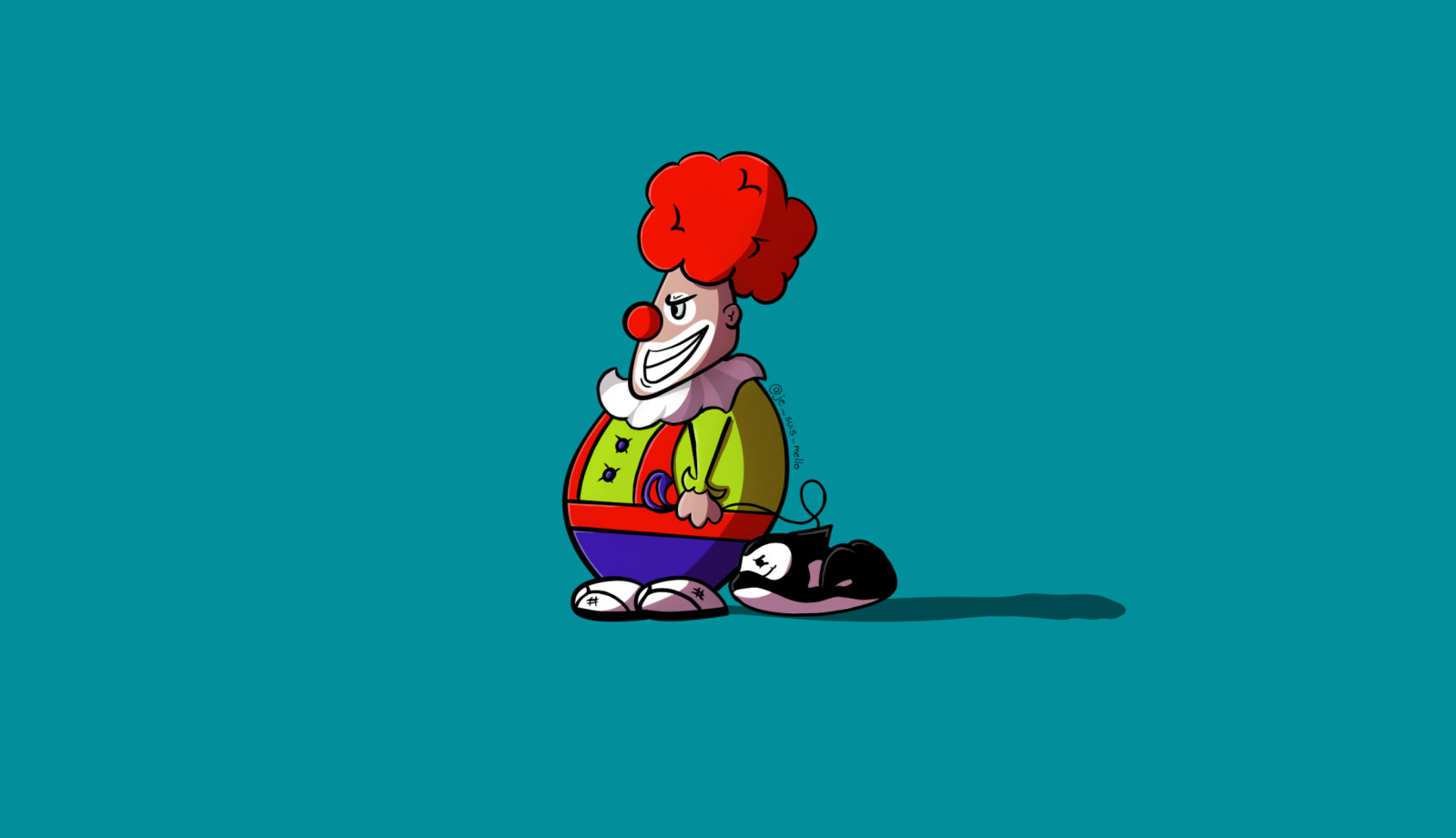 Wallpaper, human body, happy, ART, fictional character, recreation, Costume hat, Animated cartoon, graphics, pleased, font, drawing, animation, magenta, carmine, illustration, clip art, sitting 2500x1440