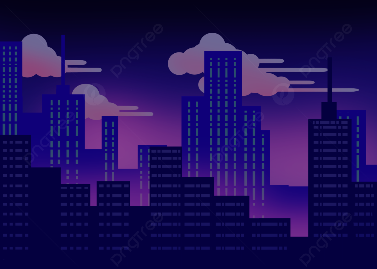 City Night Cartoon Style Wallpaper Background, City Wallpaper, City Background, Night View Background Image for Free Download