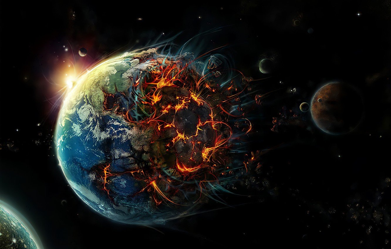 Wallpaper Planet, Earth, Apocalypse, The End Of The World, Destruction image for desktop, section космос