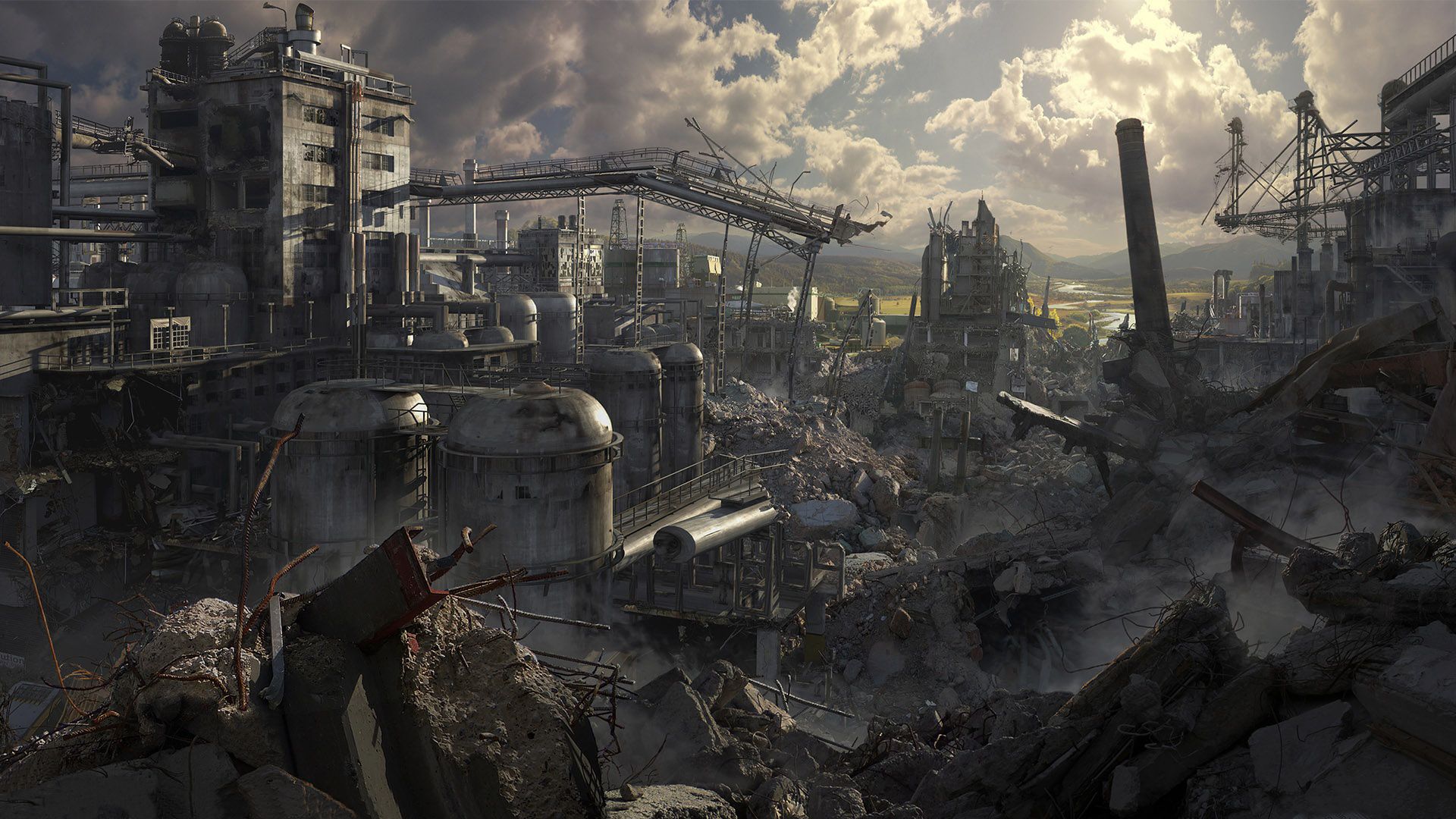 City In Ruins HD Wallpaper 1920x1080. Post apocalyptic city, Post apocalypse, Post apocalyptic