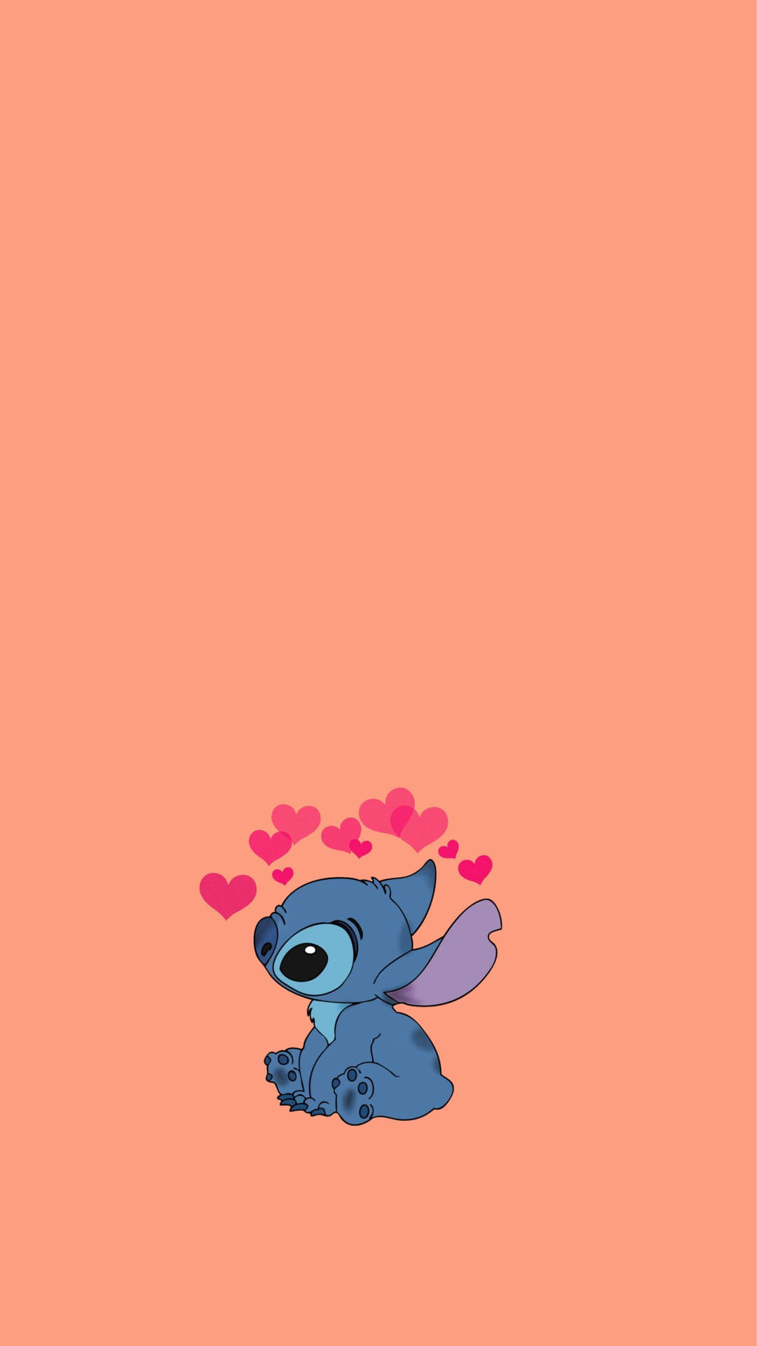 Download Cute Aesthetic Stitch Pink Heart Emojis Wallpaper