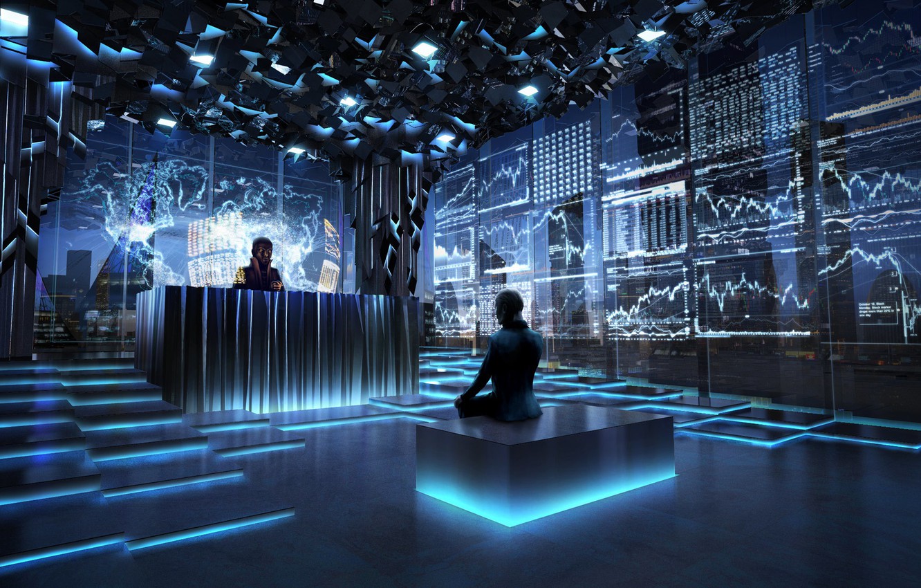 Wallpaper head, office, the room, Meeting with the boss, subordination image for desktop, section фантастика