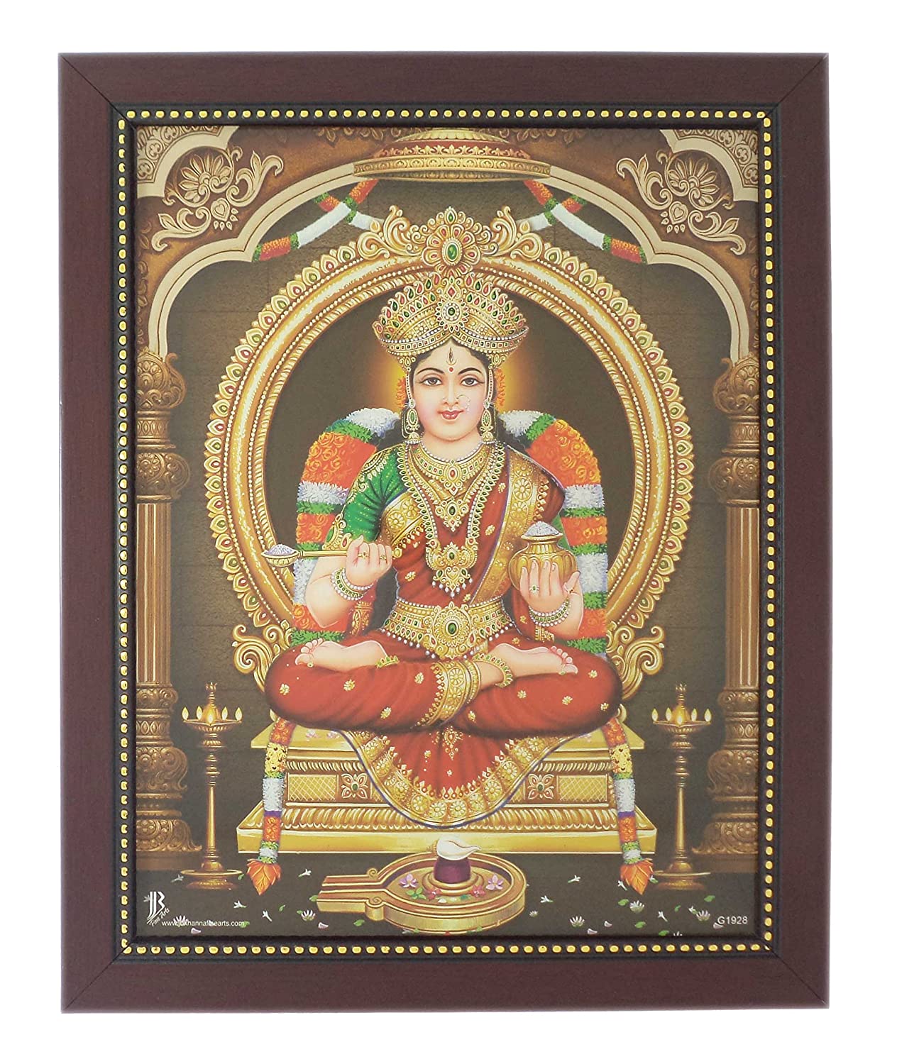 Goddess Annapoorni Devi Photo Frame ( 32.5 cm x 26.5 cm x 1.5 cm ) / Wall Hangings for Home Decor and Wall Decor / Thanksgiving Wall Decorations / annapoorni annapoorna devi