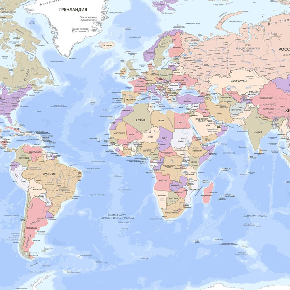 Wallpaper World map Political 3D model