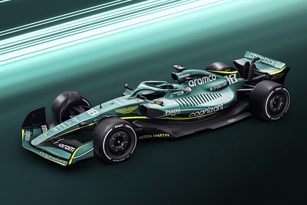 Aston Martin reveals AMR22 Formula 1 car with updated livery