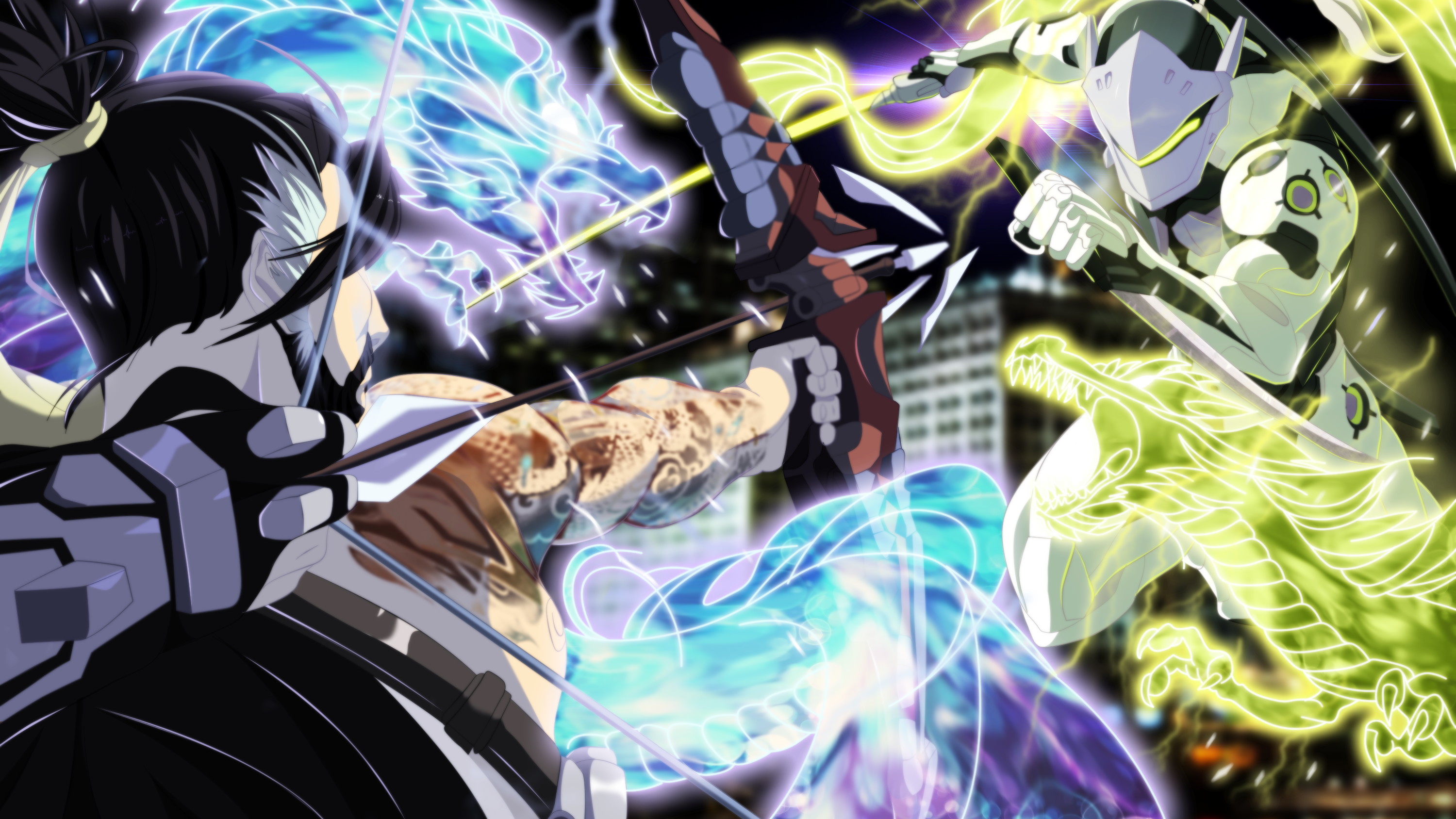 Hanzo (Overwatch), Hanzo Shimada, Genji (Overwatch), Genji Shimada Gallery HD Wallpaper