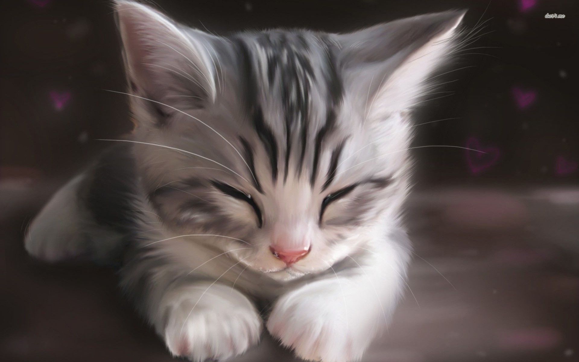 Cartoon Kitten Desktop Wallpaper