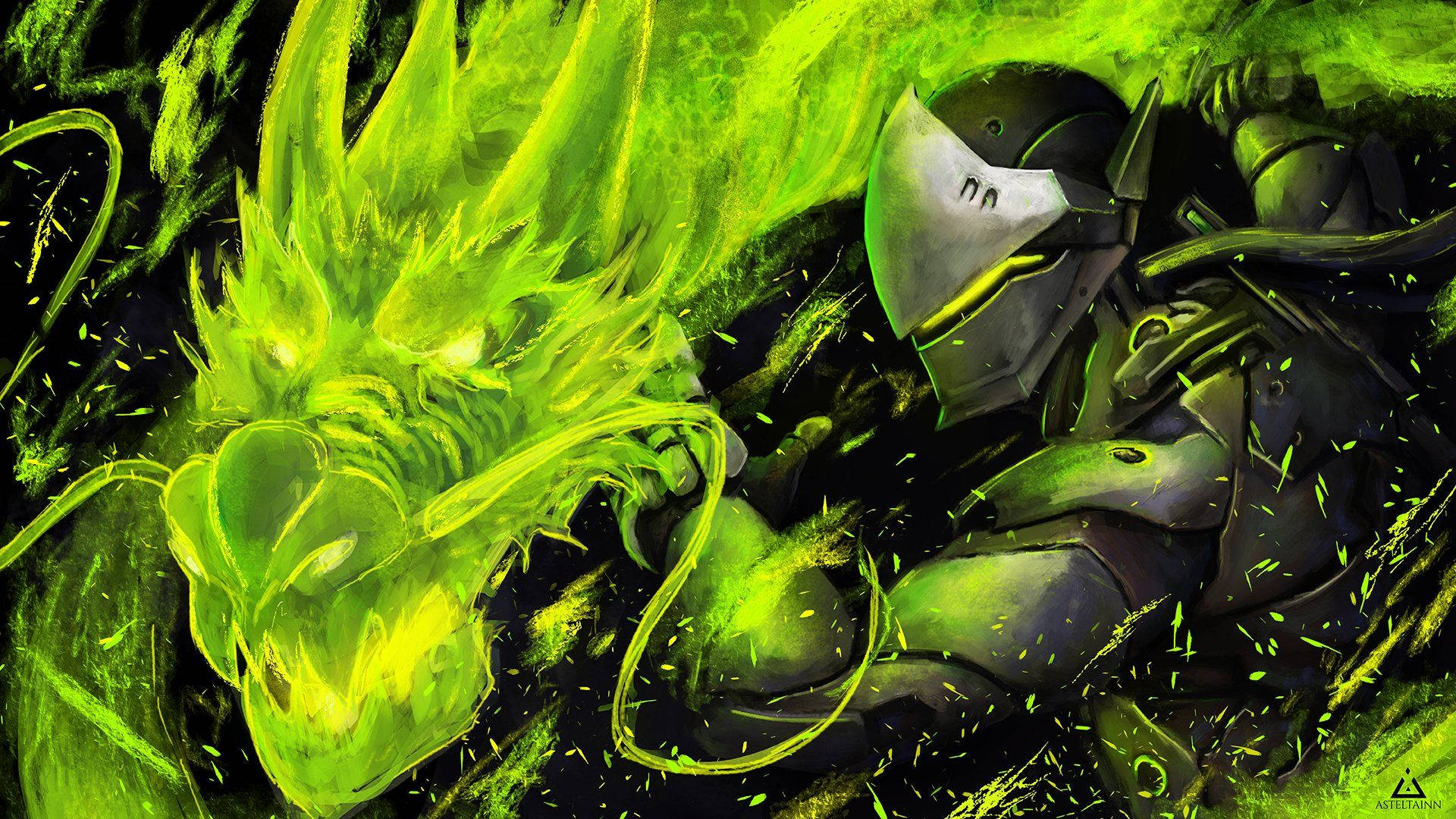 Download Green Dragon Unleashed Genji HD Wallpaper