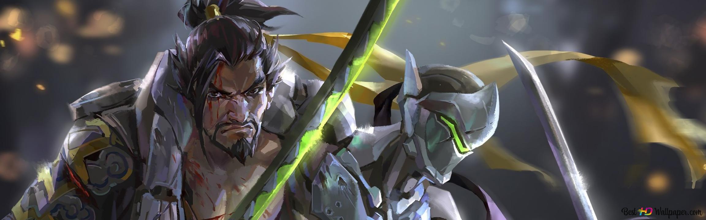 Hanzo with Genji (Video Game) 4K wallpaper download