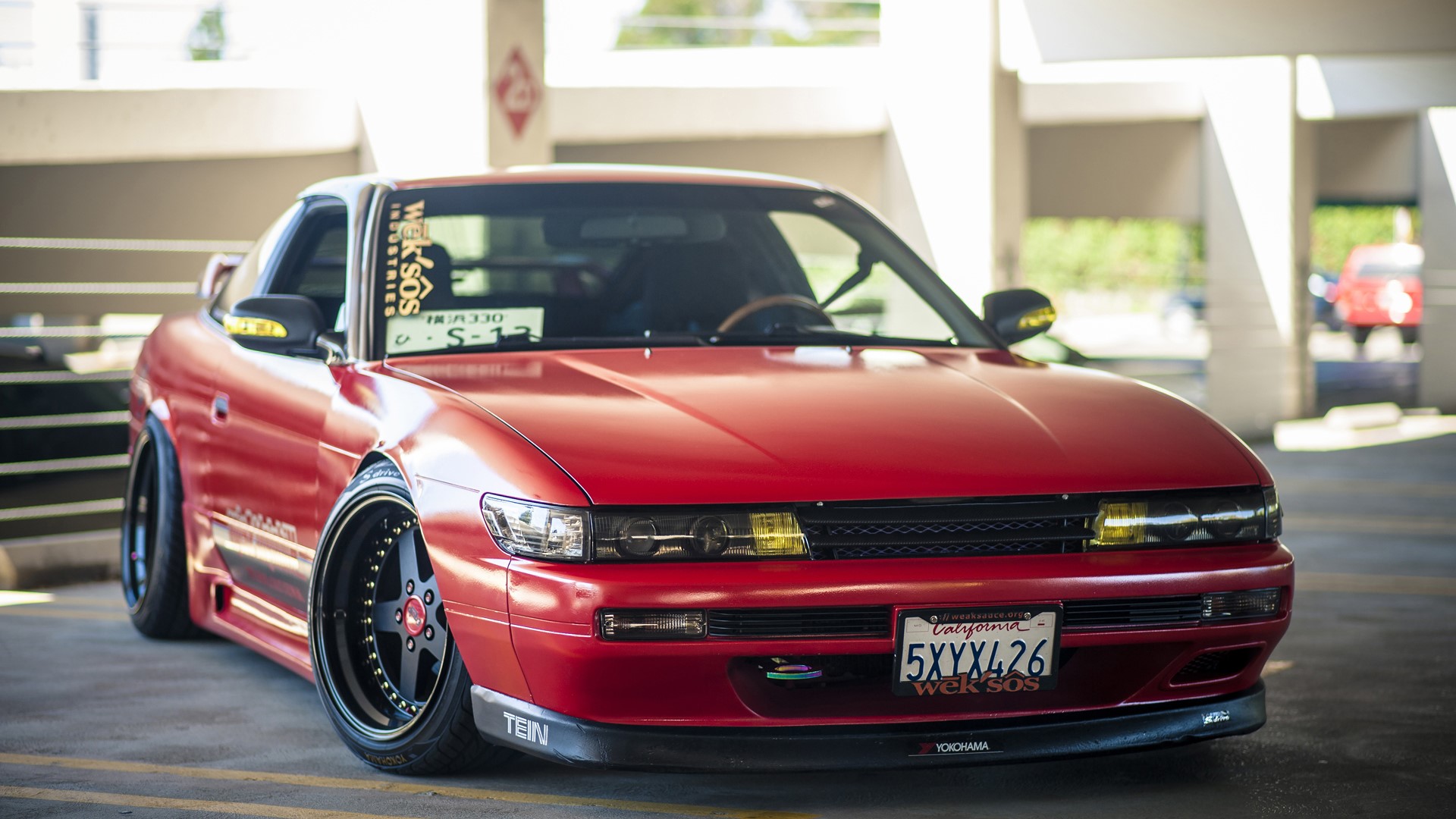 silvia s13, Nissan, Red, Front Gallery HD Wallpaper