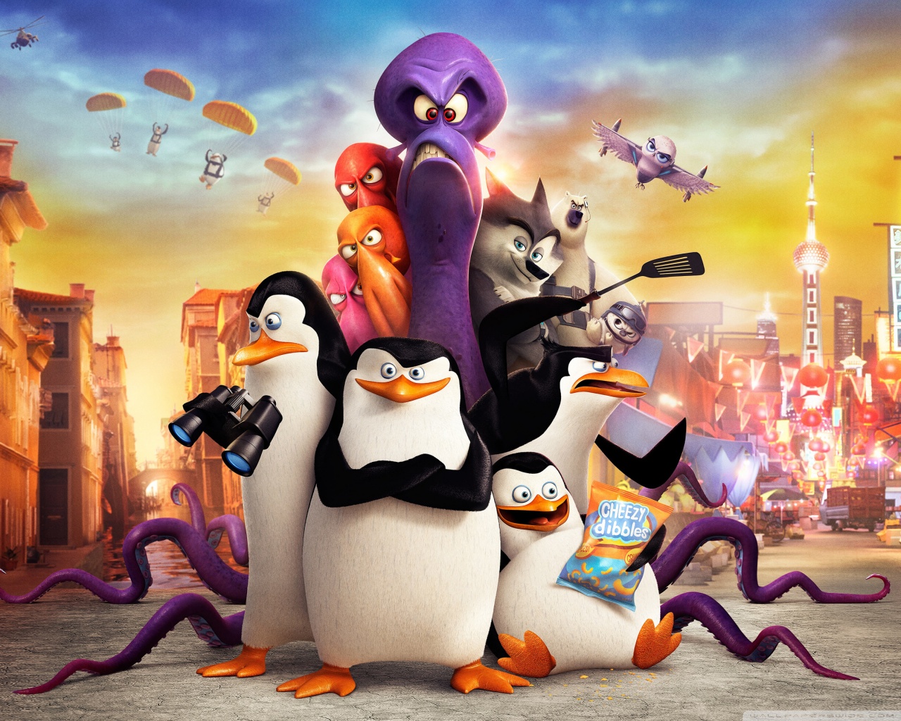 Penguins of Madagascar Funny Movie Ultra HD Desktop Background Wallpaper for 4K UHD TV, Multi Display, Dual Monitor, Tablet