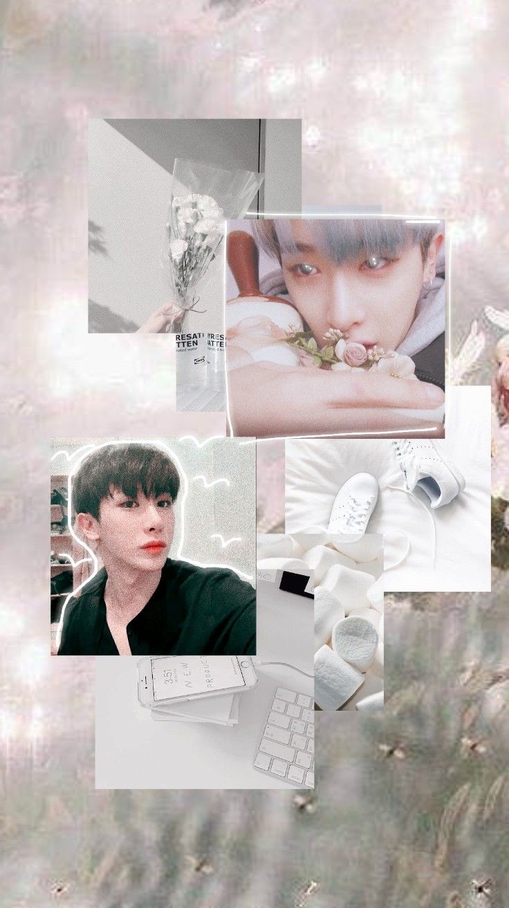 monsta x wonho soft white aesthetic lockscreen wallpaper edit by minsungsky. Soft wallpaper, Kpop wallpaper, Monsta x