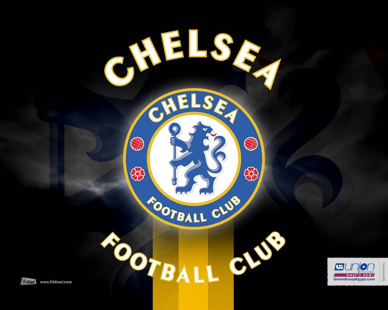 Download Chelsea Fc Crest In Fog Wallpaper