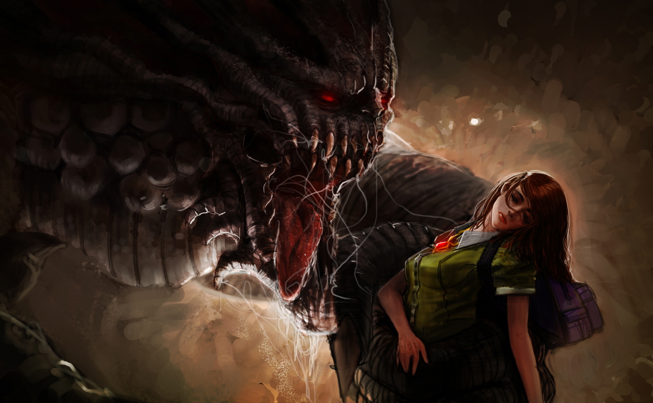 monsters, Fantasy, Girls, Monster, Scary, Horror, Girl, Dark Wallpaper HD / Desktop and Mobile Background