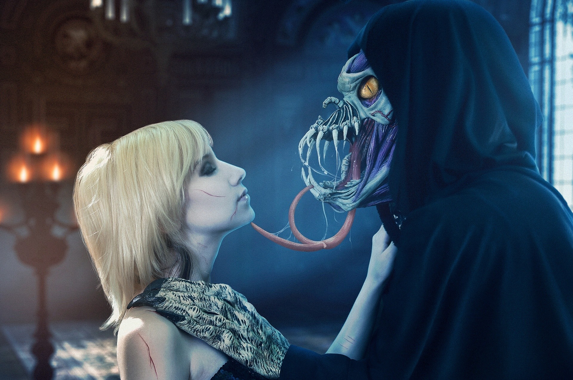 Girl Monster Girls Women Dark Fantasy Monsters Creature Creatures Bllod Creepy Scary Wallpaper At Dark Wallpaper