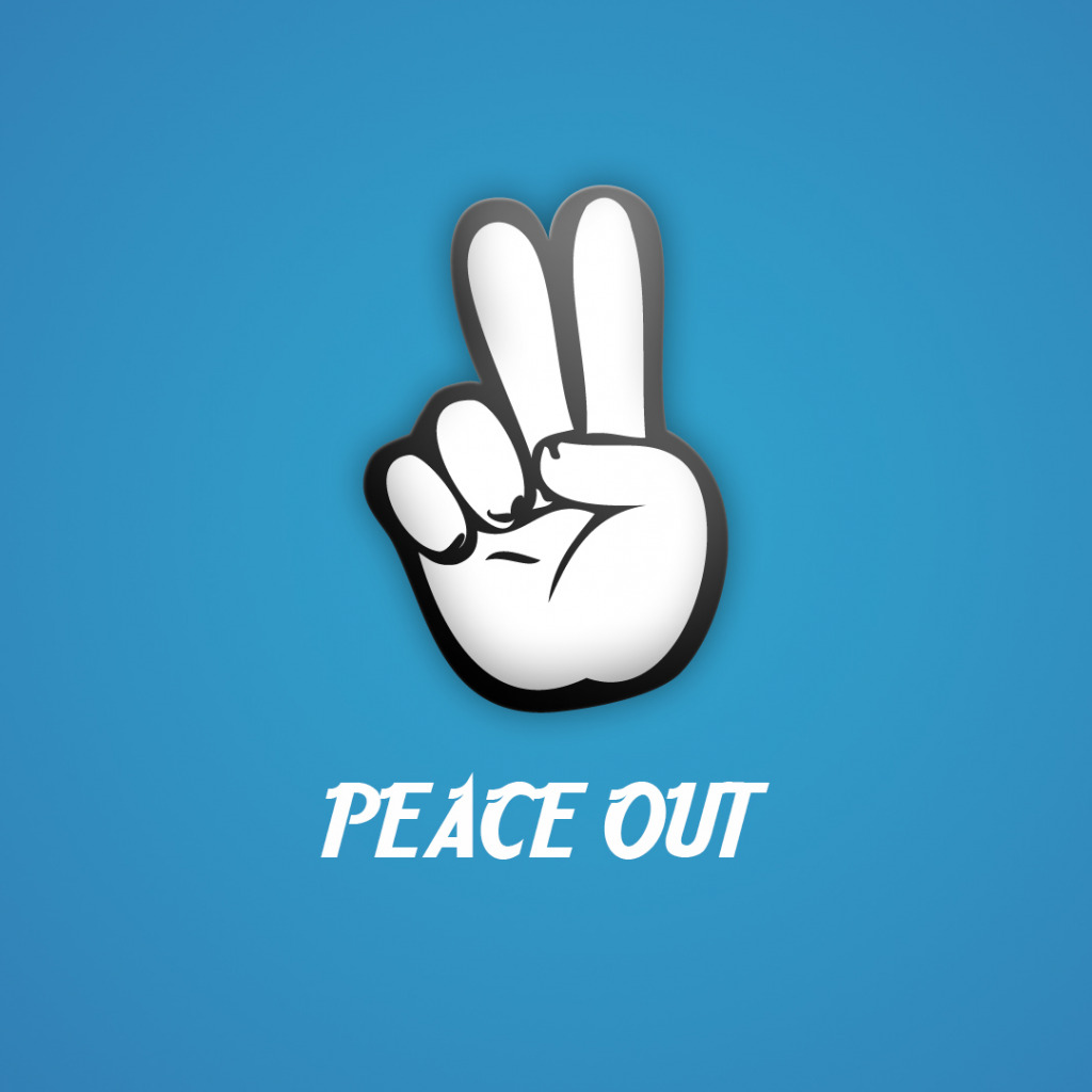 Download wallpaper wallpaper, peace, blue, background, hand, cool, cartoon hand, section minimalism in resolution 1024x1024