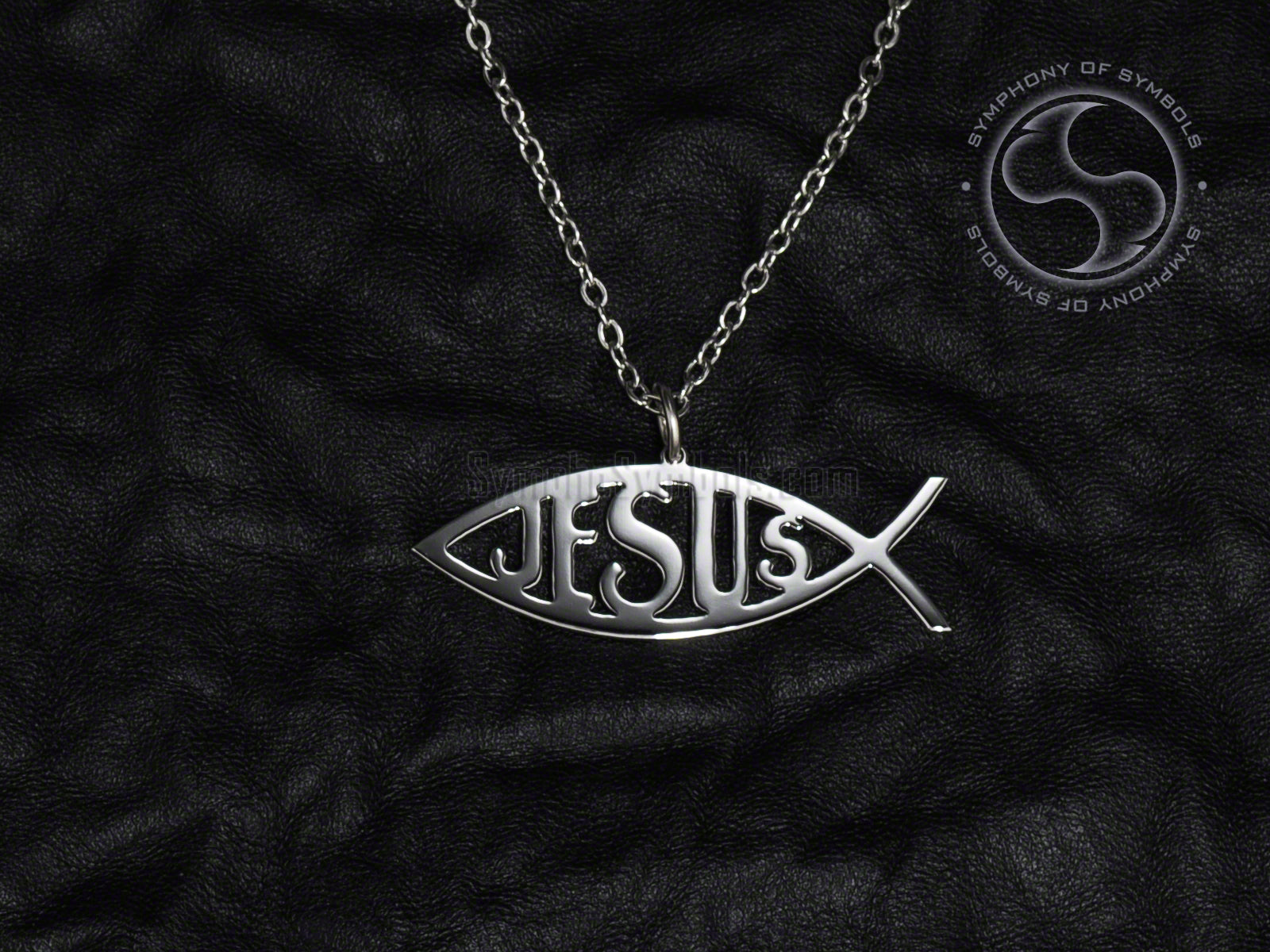 Jesus Fish Pendant & Necklace in Stainless Steel