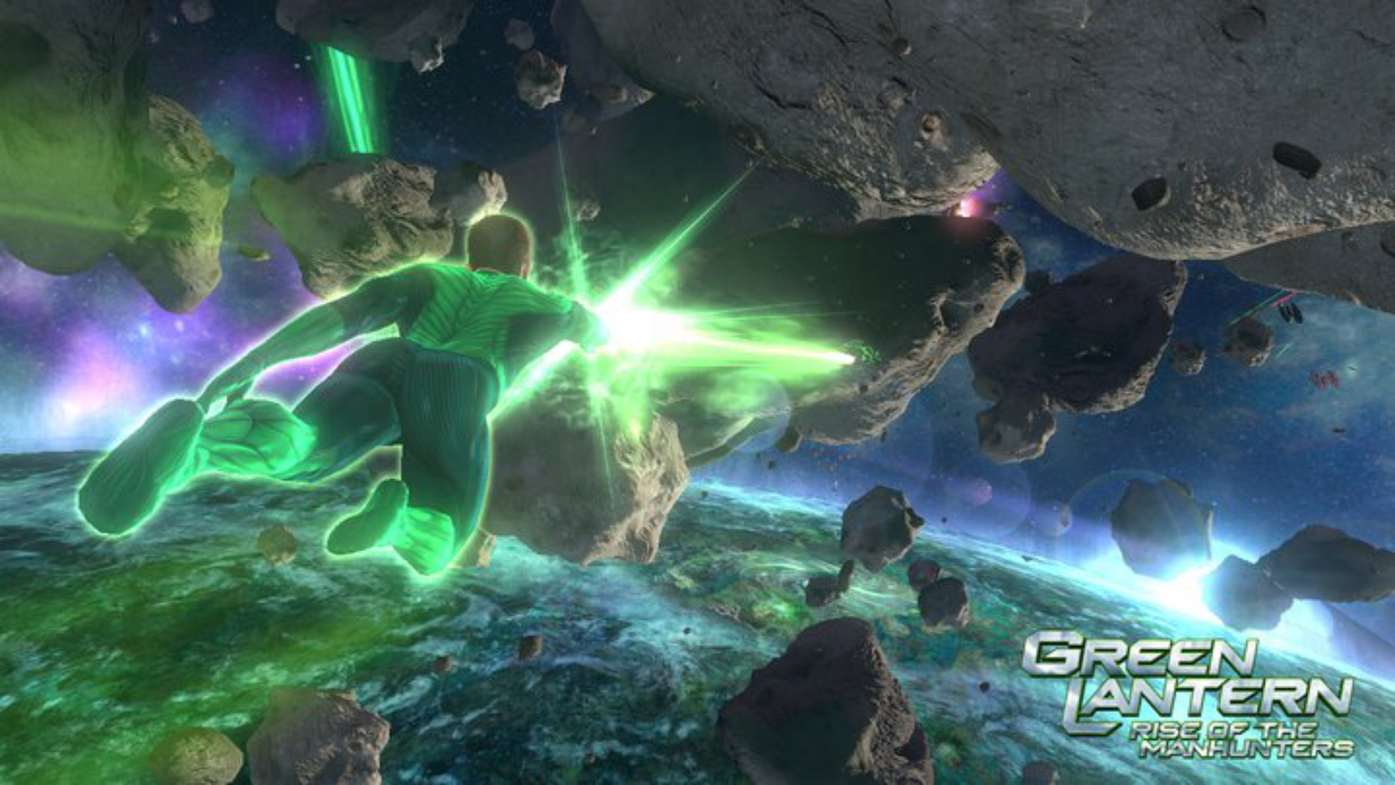 Green Lantern Rise Of The Manhunters Wallpaper Flying Through Space