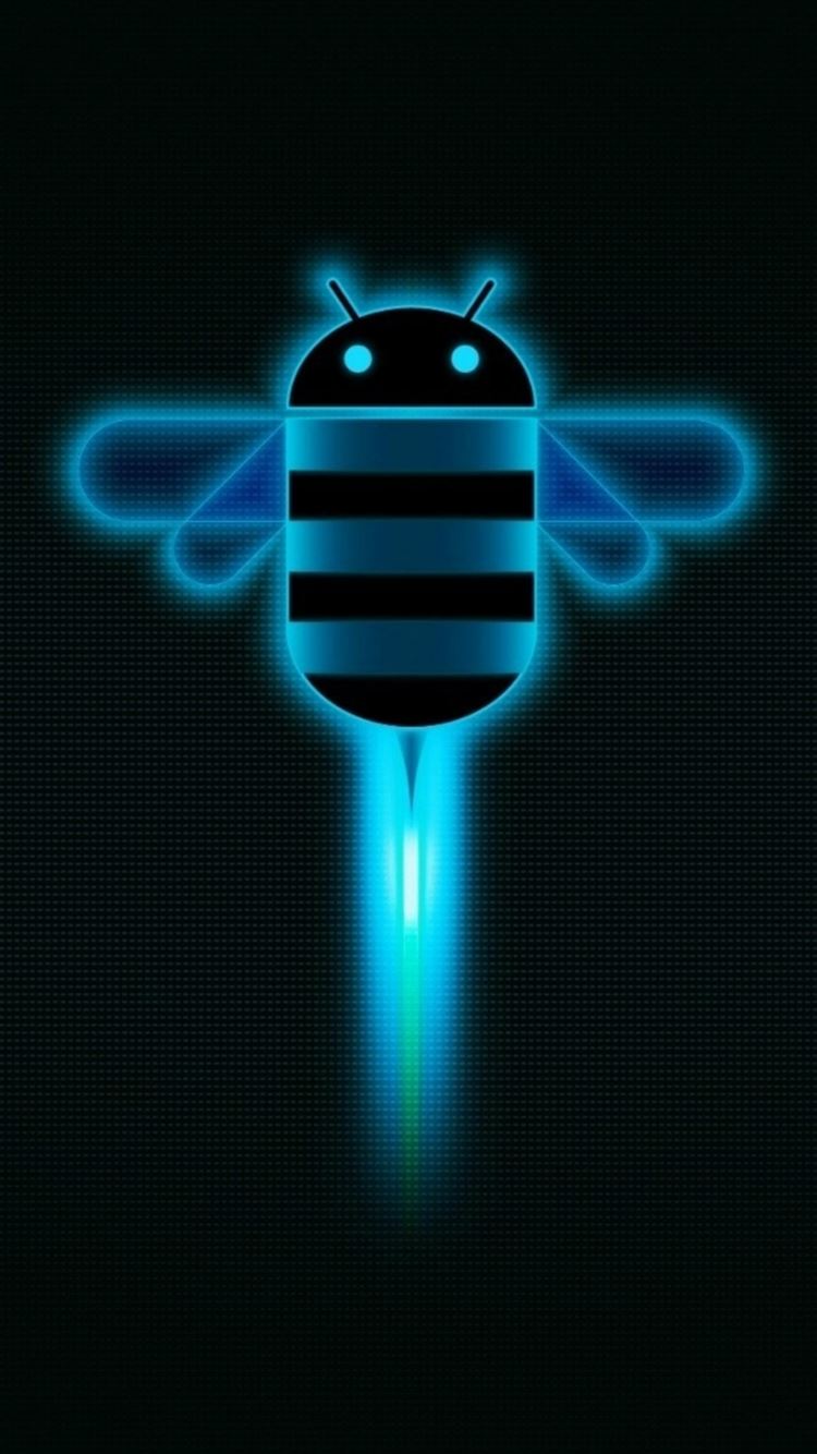 Funny Shiny Light Dark Bee Art Design iPhone 8 Wallpaper Free Download