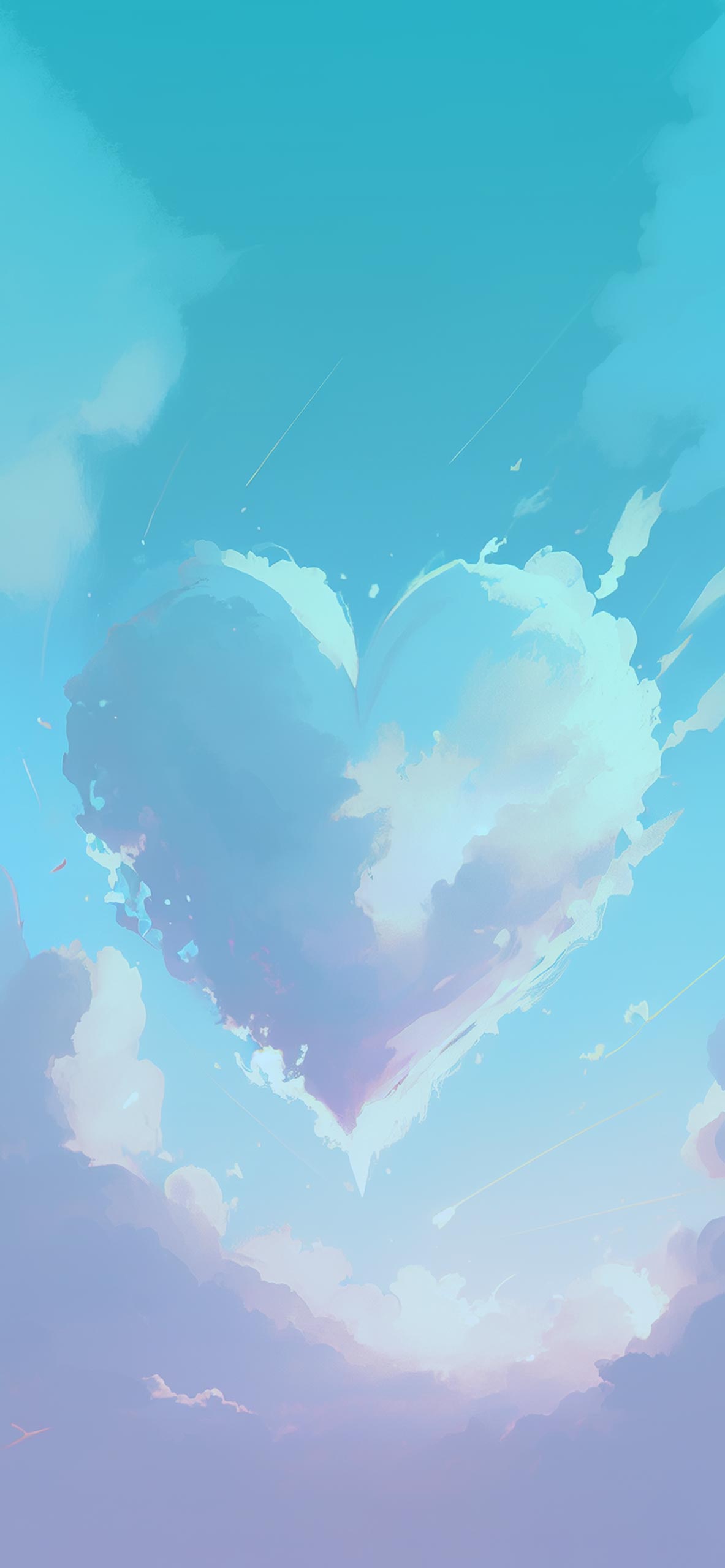 Clouds Heart Aesthetic Wallpaper