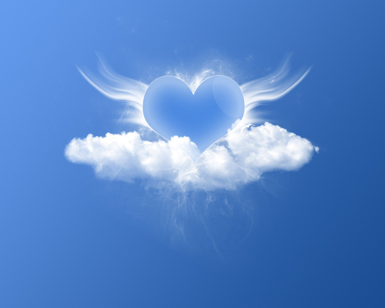 Blue heart wallpaper. Blue heart