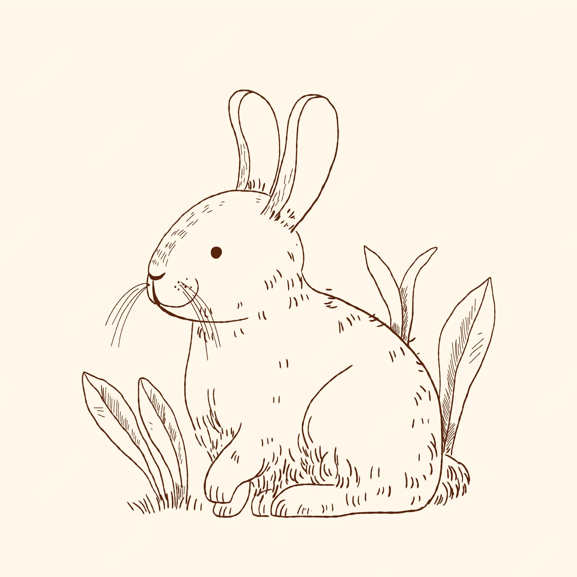 Tiny bunny рисунок карандашом