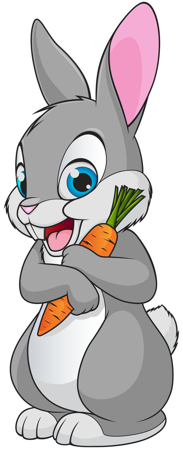 Cute Bunny Cartoon Transparent Clip Art Image. Cute bunny cartoon, Cartoon clip art, Cartoon drawings
