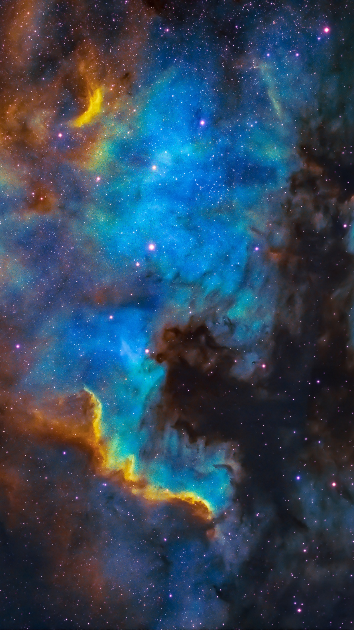 Pelican Nebula Wallpaper 4K, Cygnus, Blue Galaxy, Space