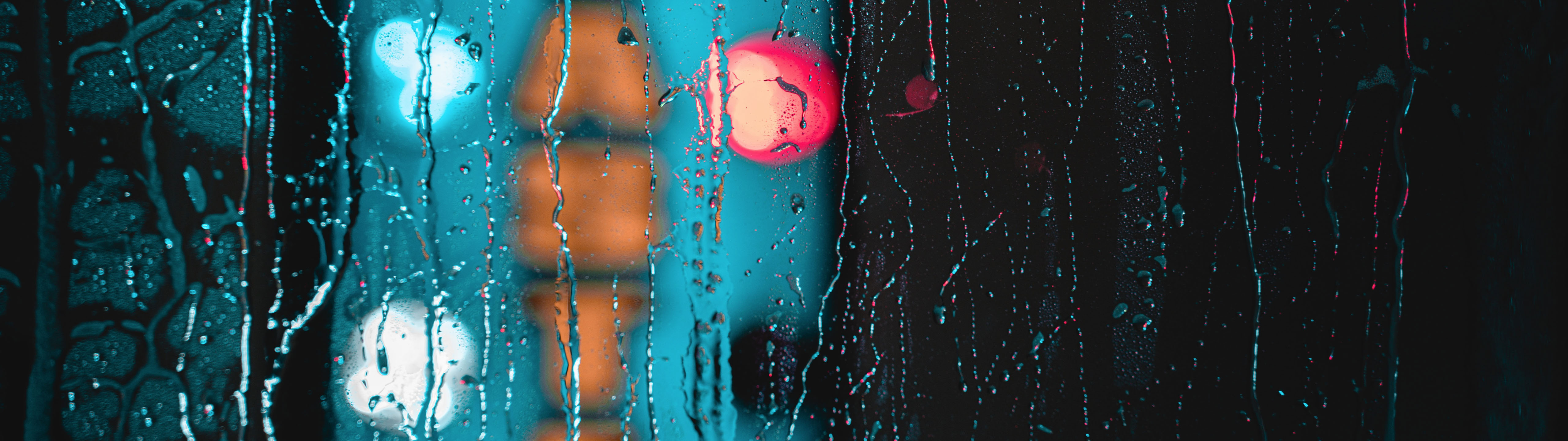 Wallpaper, raindrop, water drops, blurred 5120x1440