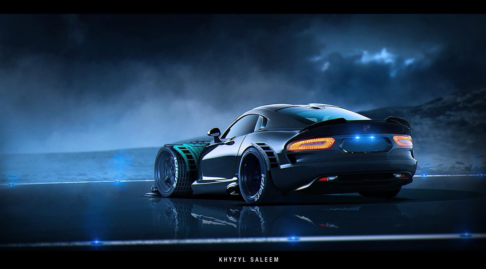 Khyzyl Saleem, Dodge Viper, vehicle, digital art, car, concept car Gallery HD Wallpaper