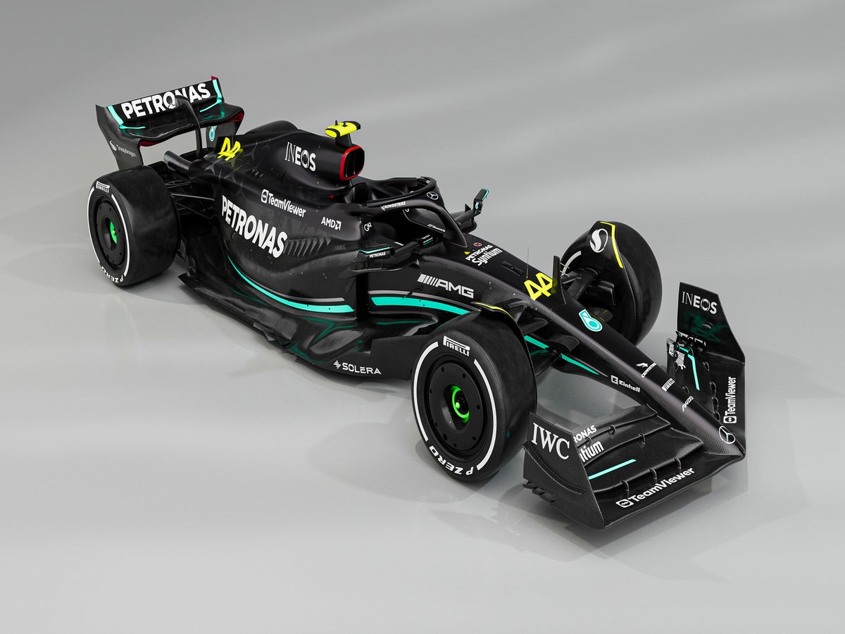 Mercedes stun with new W14 livery at launch of 2023 F1 car with Lewis Hamilton present at reveal