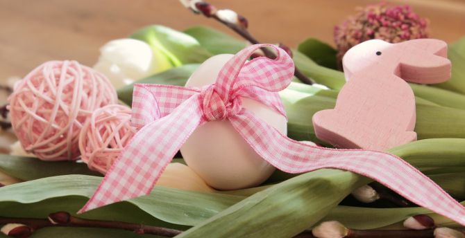 Wallpaper easter, decorations, bunny, figures, eggs desktop wallpaper, HD image, picture, background, b09d83