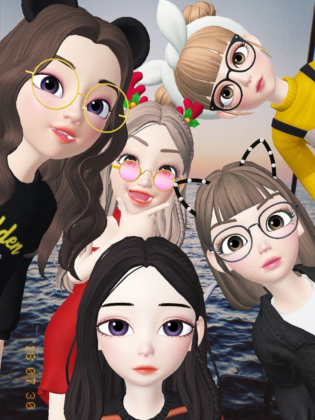 ZEPETO. Gambar bff, Wallpaper kartun, Animasi