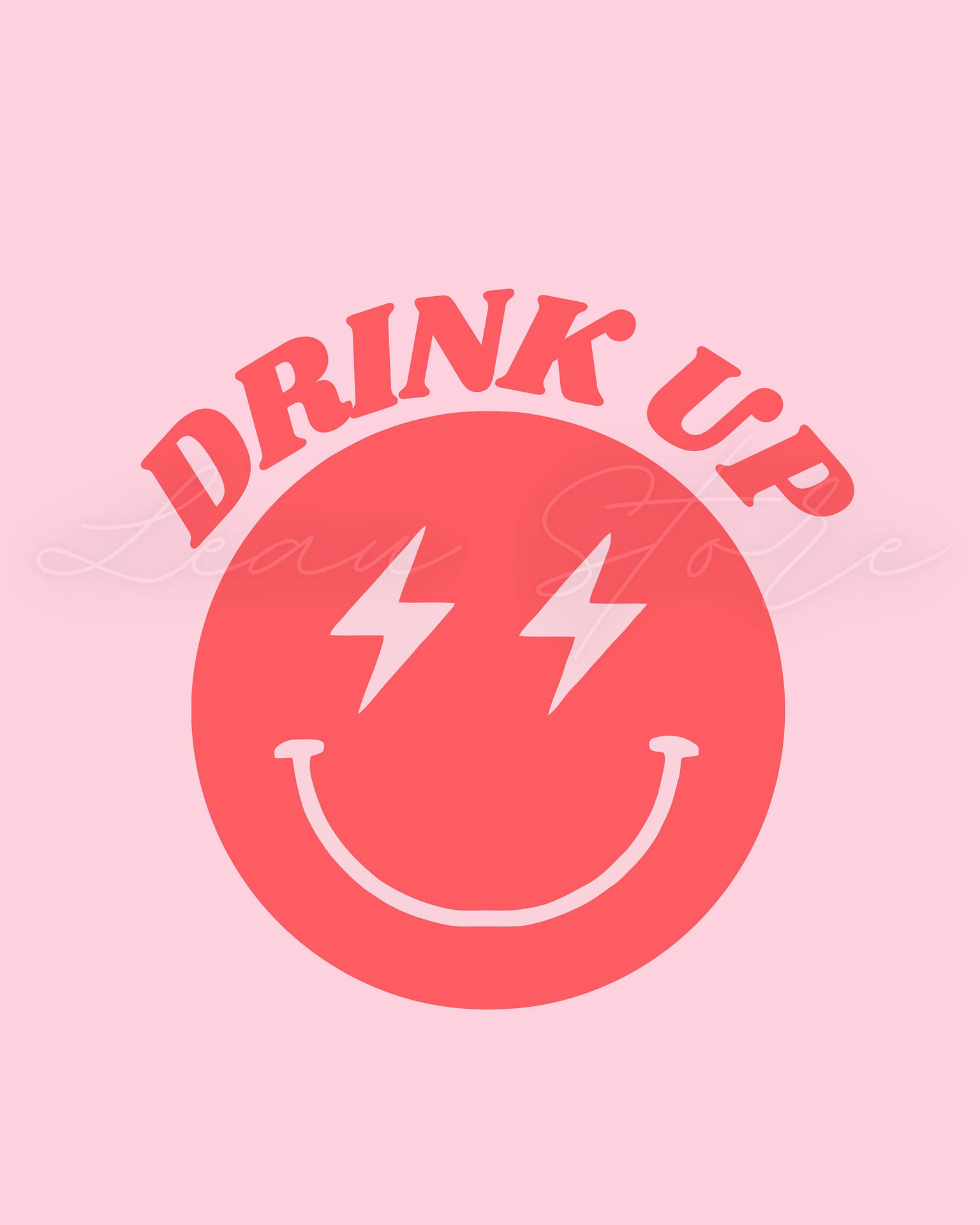 Download Preppy Smiley Face Drink Up Wallpaper