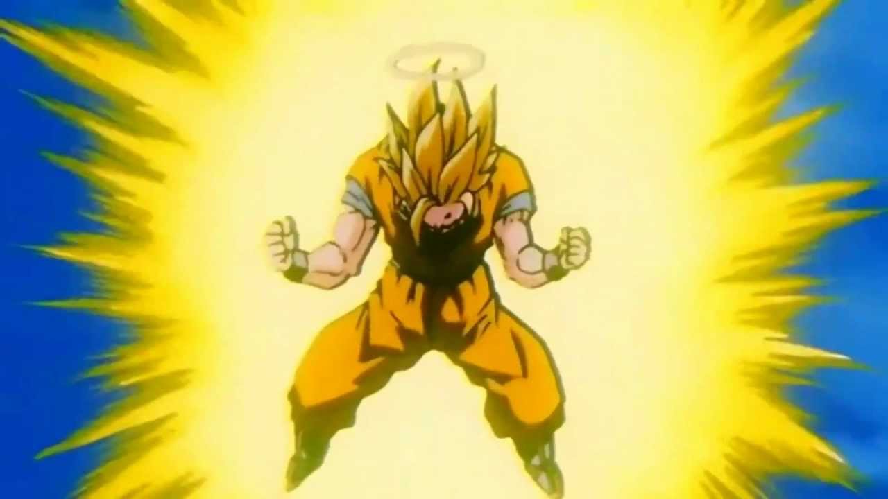 GIF of Goku going SSJ : r/dbz