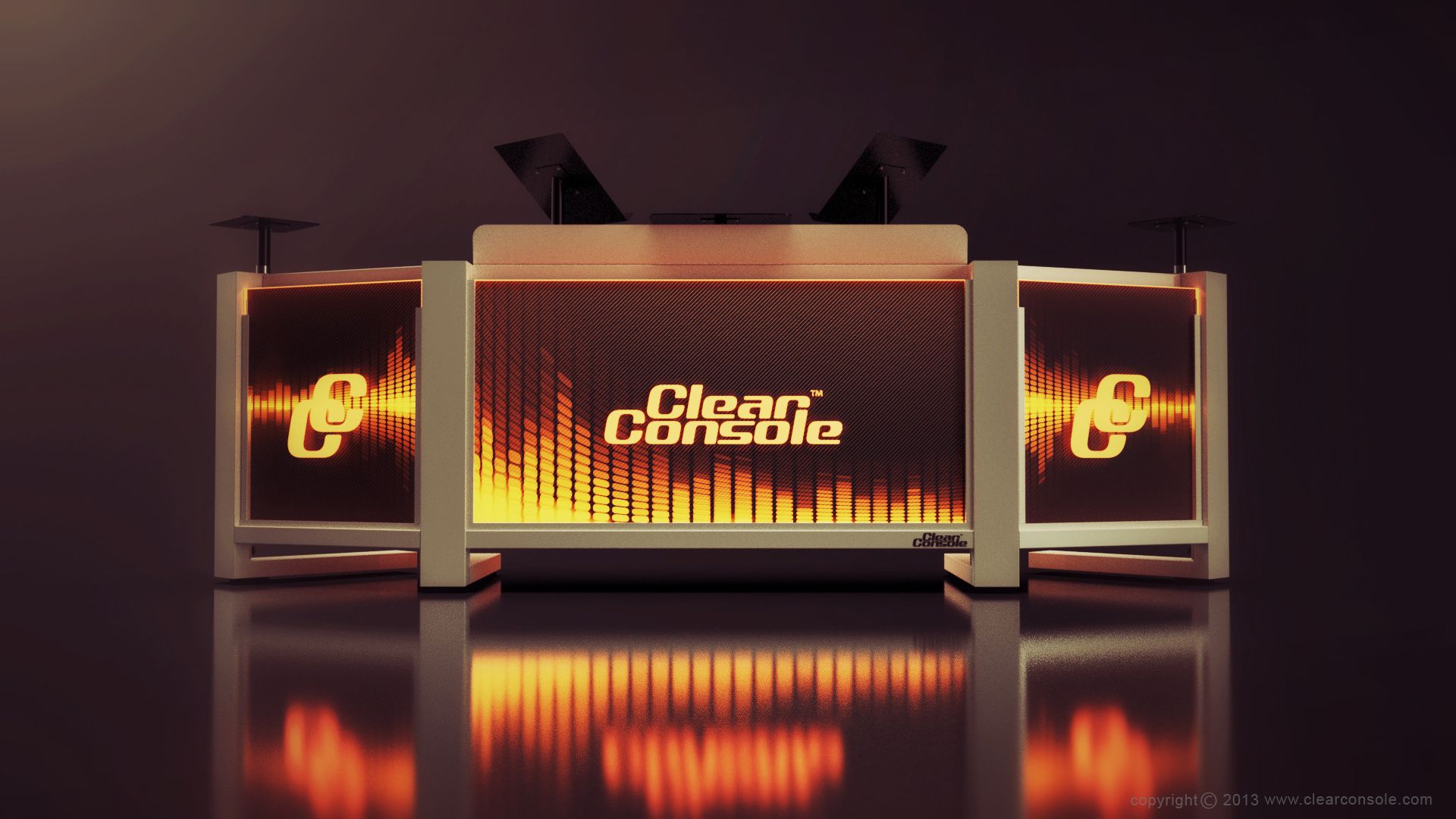 The ClearConsole Modular Cube LED DJ Booth With Custom Etched Front Panel Artwork. Dj Booth, Dj Setup, Dj