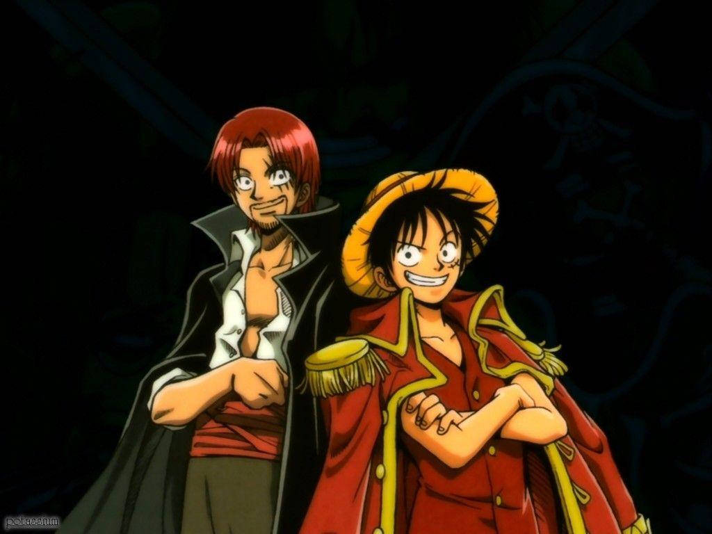 Download Side By Side Luffy And Shanks One Piece Wallpaper