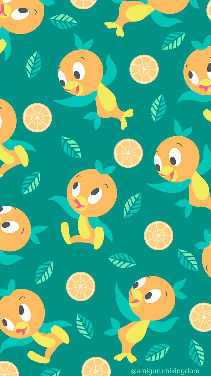 تويتر \ Jou على تويتر: Little Orange Bird pattern wallpaper!
